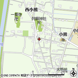 岐阜県羽島市小熊町西小熊1744周辺の地図