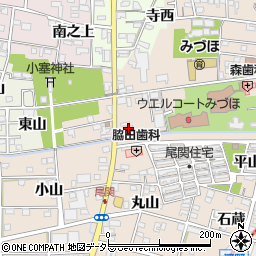 愛知県一宮市浅井町尾関同者157-4周辺の地図