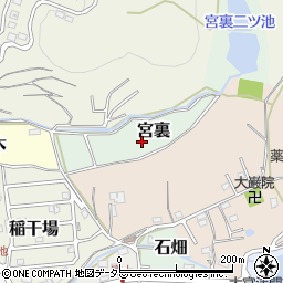 愛知県犬山市宮裏周辺の地図