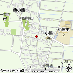 岐阜県羽島市小熊町西小熊1704周辺の地図