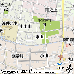 愛知県一宮市浅井町大野東山20-2周辺の地図