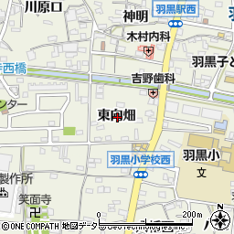 愛知県犬山市羽黒東向畑周辺の地図