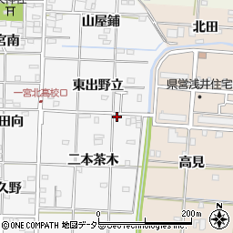 愛知県一宮市笹野二本茶木33周辺の地図