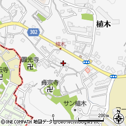 神奈川県鎌倉市植木568-1周辺の地図