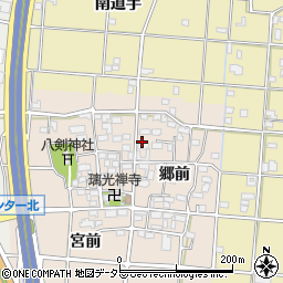 愛知県一宮市田所郷浦周辺の地図