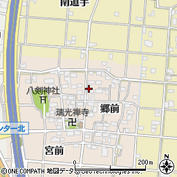 愛知県一宮市田所（郷浦）周辺の地図