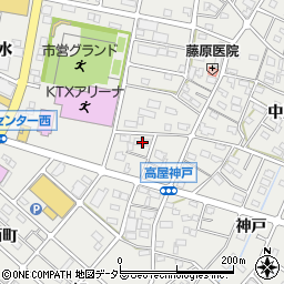 愛知県江南市高屋町旭2周辺の地図