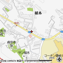 ファミリーマート鎌倉植木店周辺の地図