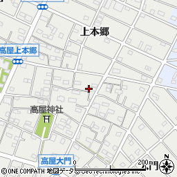 愛知県江南市高屋町本郷44周辺の地図