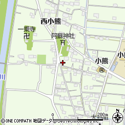岐阜県羽島市小熊町西小熊1696周辺の地図