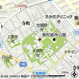 愛知県江南市前飛保町寺町周辺の地図
