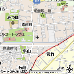 愛知県一宮市浅井町尾関同者166-15周辺の地図