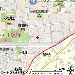 愛知県一宮市浅井町尾関同者166-2周辺の地図