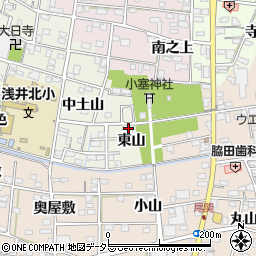愛知県一宮市浅井町大野東山18周辺の地図