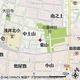 愛知県一宮市浅井町大野（東山）周辺の地図