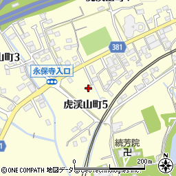 虎溪山町公民館周辺の地図