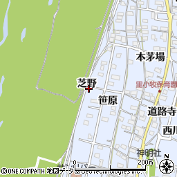 愛知県一宮市木曽川町里小牧芝野周辺の地図