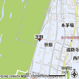 愛知県一宮市木曽川町里小牧（芝野）周辺の地図