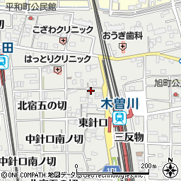 愛知県一宮市木曽川町黒田東針口11周辺の地図