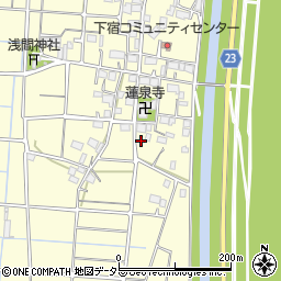 岐阜県大垣市墨俣町下宿周辺の地図