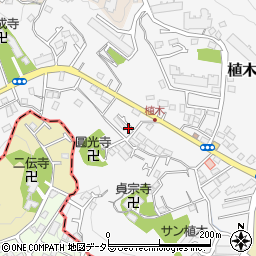 神奈川県鎌倉市植木534-2周辺の地図
