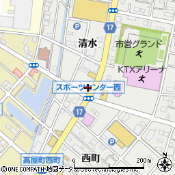 愛知県江南市高屋町清水88周辺の地図