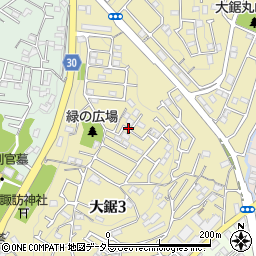 神奈川県藤沢市大鋸3丁目周辺の地図