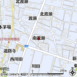 愛知県一宮市木曽川町里小牧（南渡瀬）周辺の地図