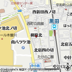 愛知県一宮市木曽川町黒田柳原北周辺の地図