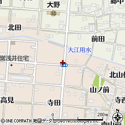愛知県一宮市浅井町尾関（西ノ山）周辺の地図