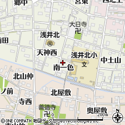 愛知県一宮市浅井町大野南一色23周辺の地図