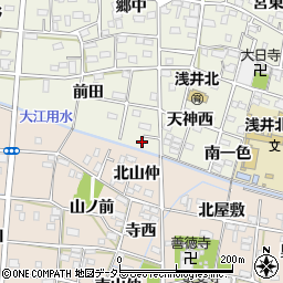 愛知県一宮市浅井町大野前田57周辺の地図
