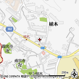 神奈川県鎌倉市植木396-1周辺の地図