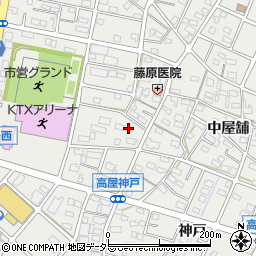 愛知県江南市高屋町清水157周辺の地図