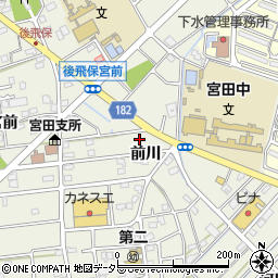 愛知県江南市後飛保町（前川）周辺の地図