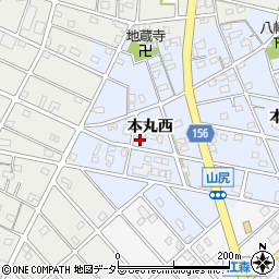 愛知県江南市山尻町本丸西82周辺の地図
