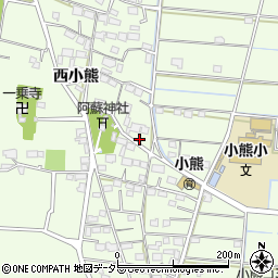 岐阜県羽島市小熊町西小熊1692-3周辺の地図