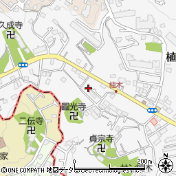 神奈川県鎌倉市植木533-1周辺の地図
