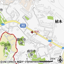 神奈川県鎌倉市植木536-2周辺の地図