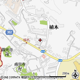 神奈川県鎌倉市植木395-1周辺の地図