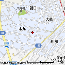 愛知県江南市山尻町周辺の地図