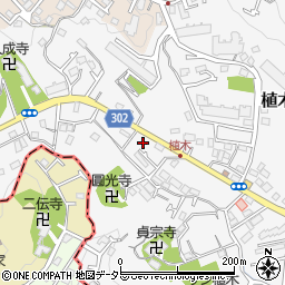 神奈川県鎌倉市植木532-2周辺の地図