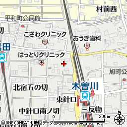 愛知県一宮市木曽川町黒田（往還南）周辺の地図