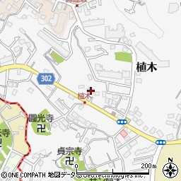 神奈川県鎌倉市植木443周辺の地図