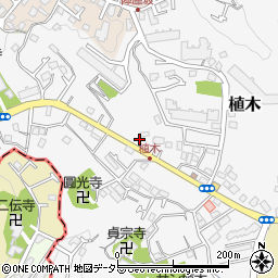 神奈川県鎌倉市植木447-1周辺の地図
