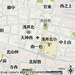 愛知県一宮市浅井町大野南一色21周辺の地図
