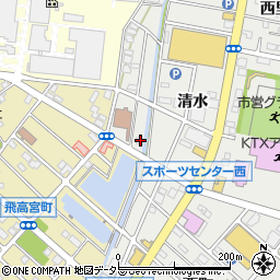 愛知県江南市高屋町清水38周辺の地図