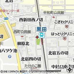 愛知県一宮市木曽川町黒田西針口北ノ切1周辺の地図