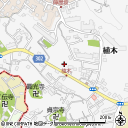 神奈川県鎌倉市植木447周辺の地図