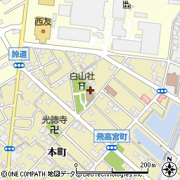 愛知県江南市飛高町宮町周辺の地図